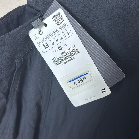 NWT Zara Pinafore Black Ruffled Jumpsuit size Medium - Picture 9 of 14